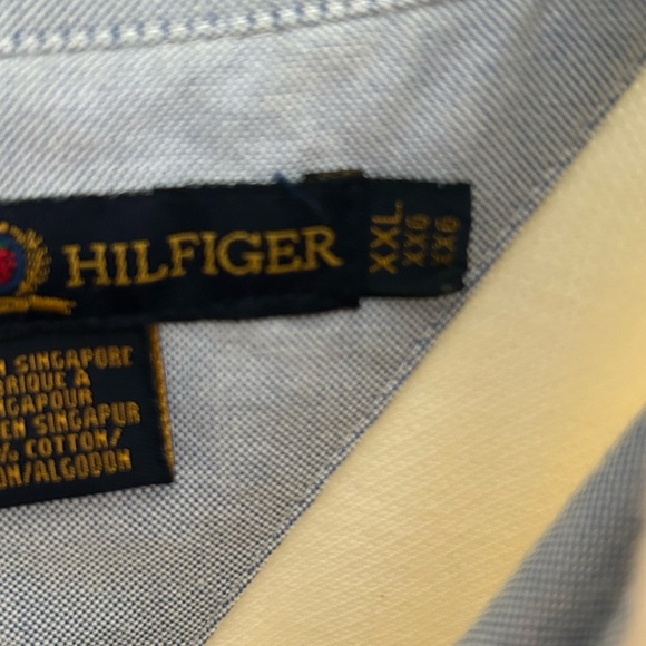 Tommy Hilfiger Pale Yellow Men's Polo with Embroidered Crest Heisman XL commemo - Picture 13 of 13